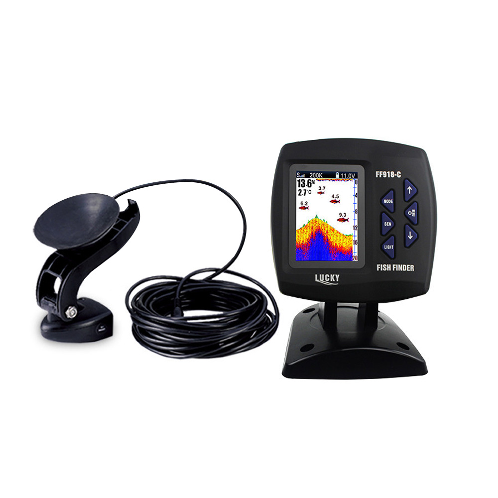 Цветной экран, проводной рыбол – обзор и цена Fish Finder Transducer